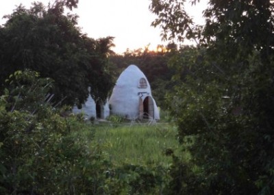 Dome in jungle family building Belize